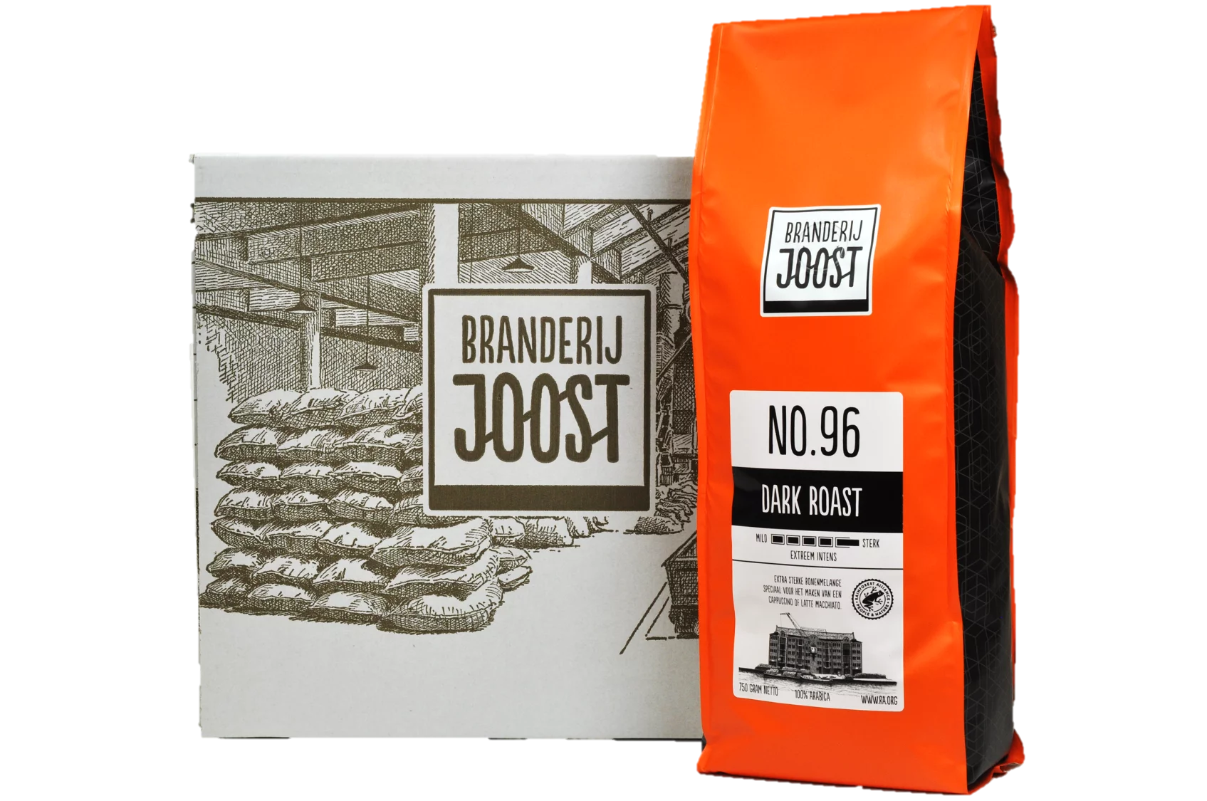 No.96 Dark roast 6 x 750g doos voordeelprijs 